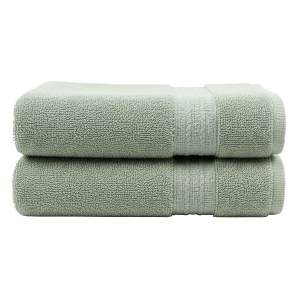 Банное полотенце махровое Модель-407, 140x70 см, светлое серо-зеленое thumbnail 2