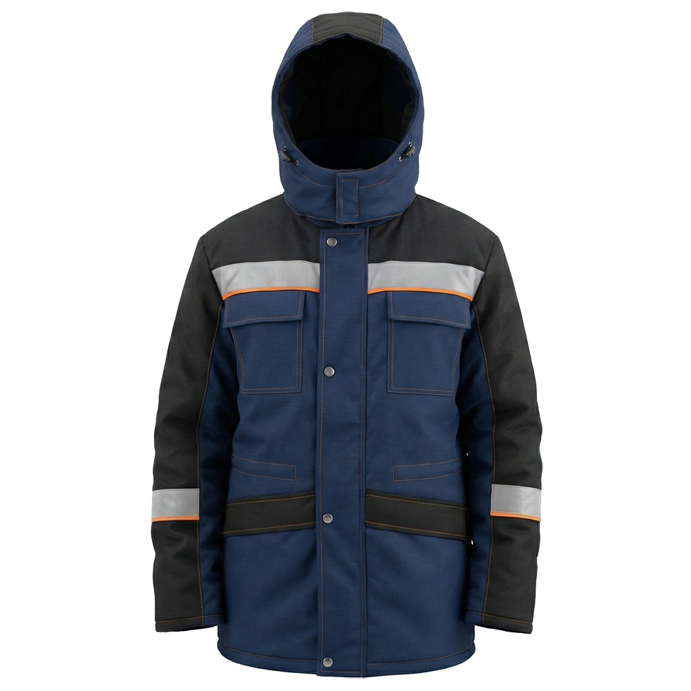 Куртка зимняя мужская Модель-305, темно-синяя с черным thumbnail 3