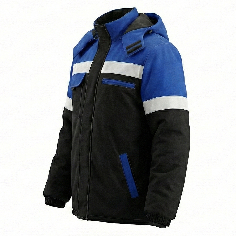 Куртка зимняя мужская Модель-308, синяя с черным thumbnail 2