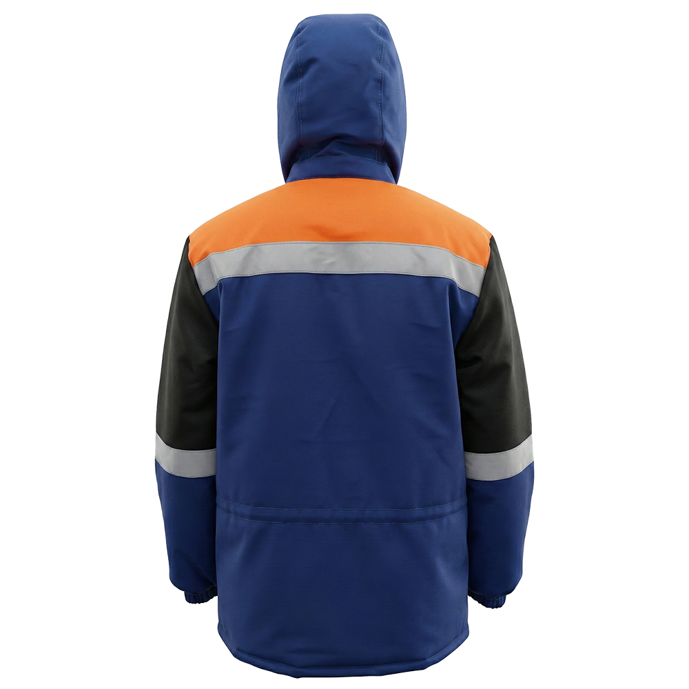 Куртка зимняя мужская Модель-303, темно-синяя с черным и оранжевым thumbnail 3