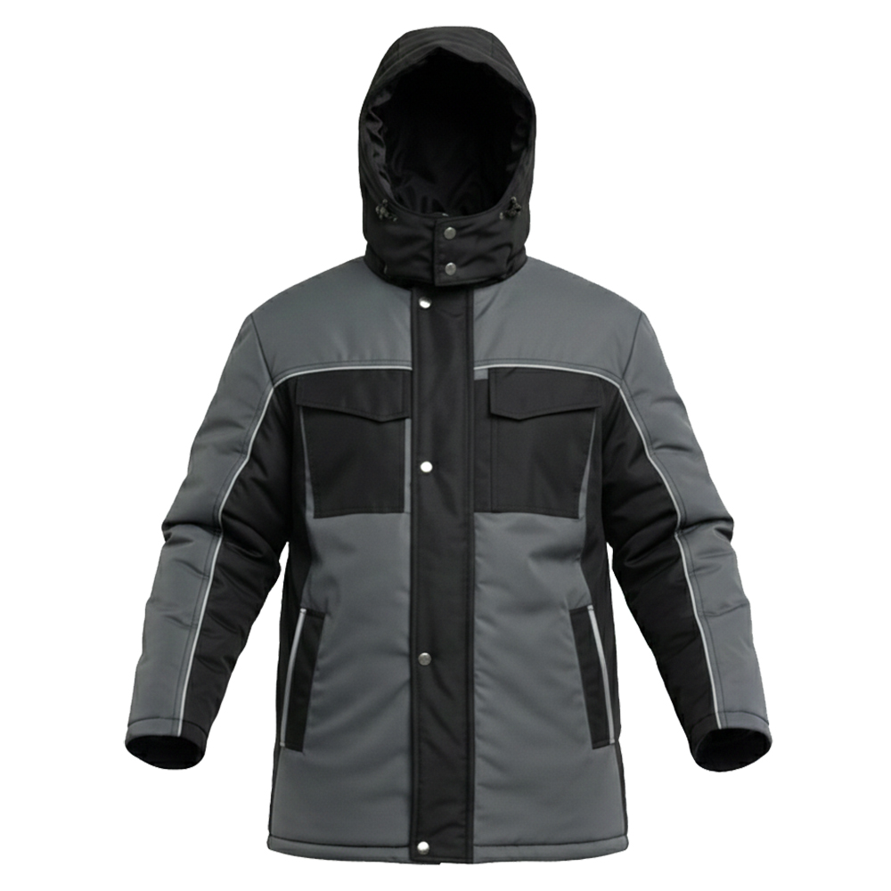 Костюм зимний мужской Модель-309, серый с черным thumbnail 9