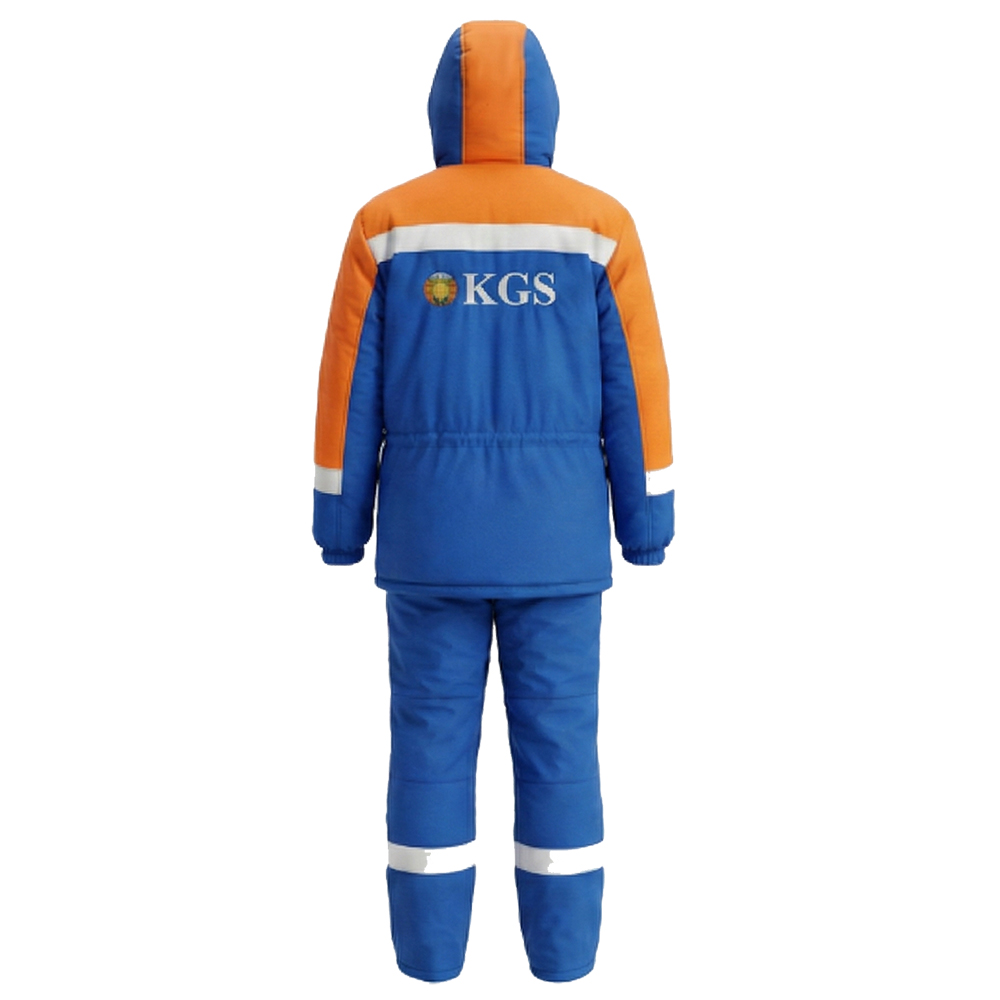 Костюм зимний мужской Модель-301, васильковый с оранжевым thumbnail 4