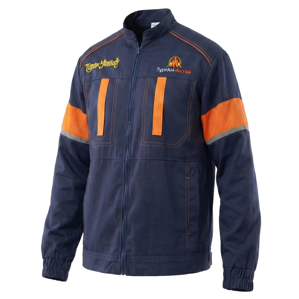 Костюм летний мужской Модель-101, темно-синий с оранжевым thumbnail 4