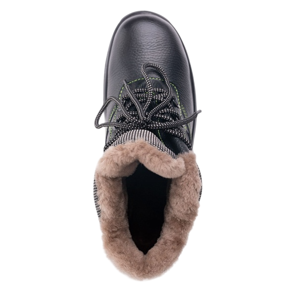 Ботинки мужские кожаные зимние Модель-327 на ПУ/ТПУ подошве и поликарбонатовым подноском thumbnail 3