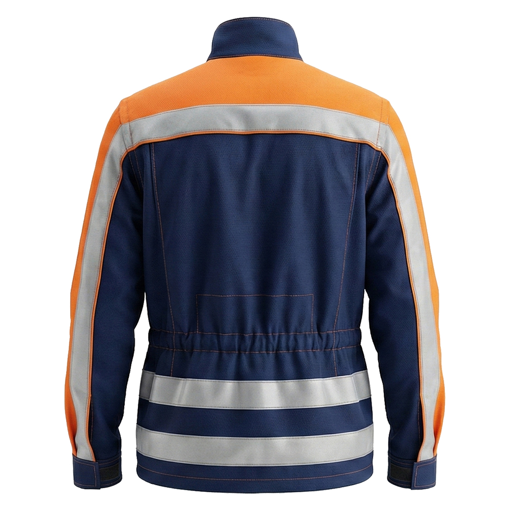 Комплект летний куртка и жилет мужской Модель-115, темно-синий с оранжевым thumbnail 2