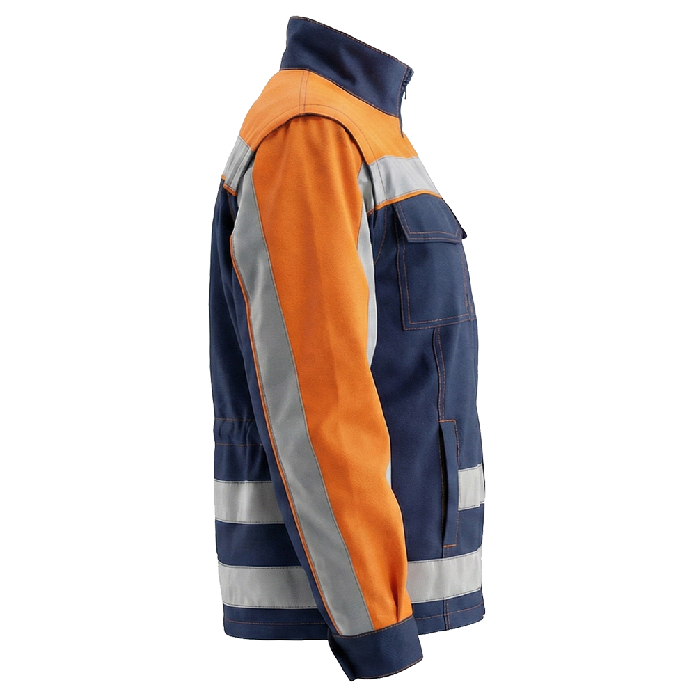 Комплект летний куртка и жилет мужской Модель-115, темно-синий с оранжевым thumbnail 3