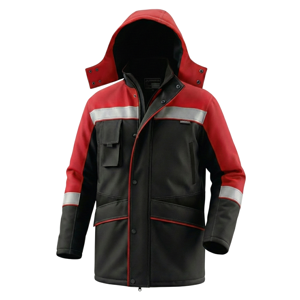 Куртка зимняя мужская Модель-304, черная с красным thumbnail 3