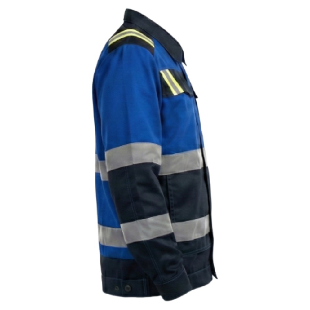 Костюм летний мужской Модель-102, синий с черным и флуоресцентным желтым thumbnail 6