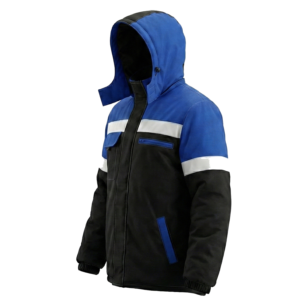 Куртка зимняя мужская Модель-308, синяя с черным thumbnail 5