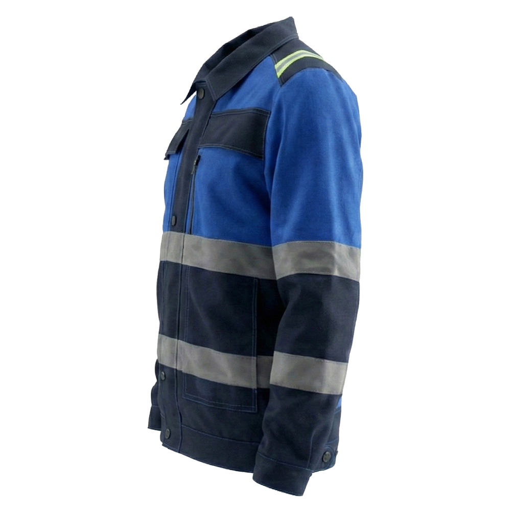 Костюм летний мужской Модель-102, синий с черным и флуоресцентным желтым thumbnail 7