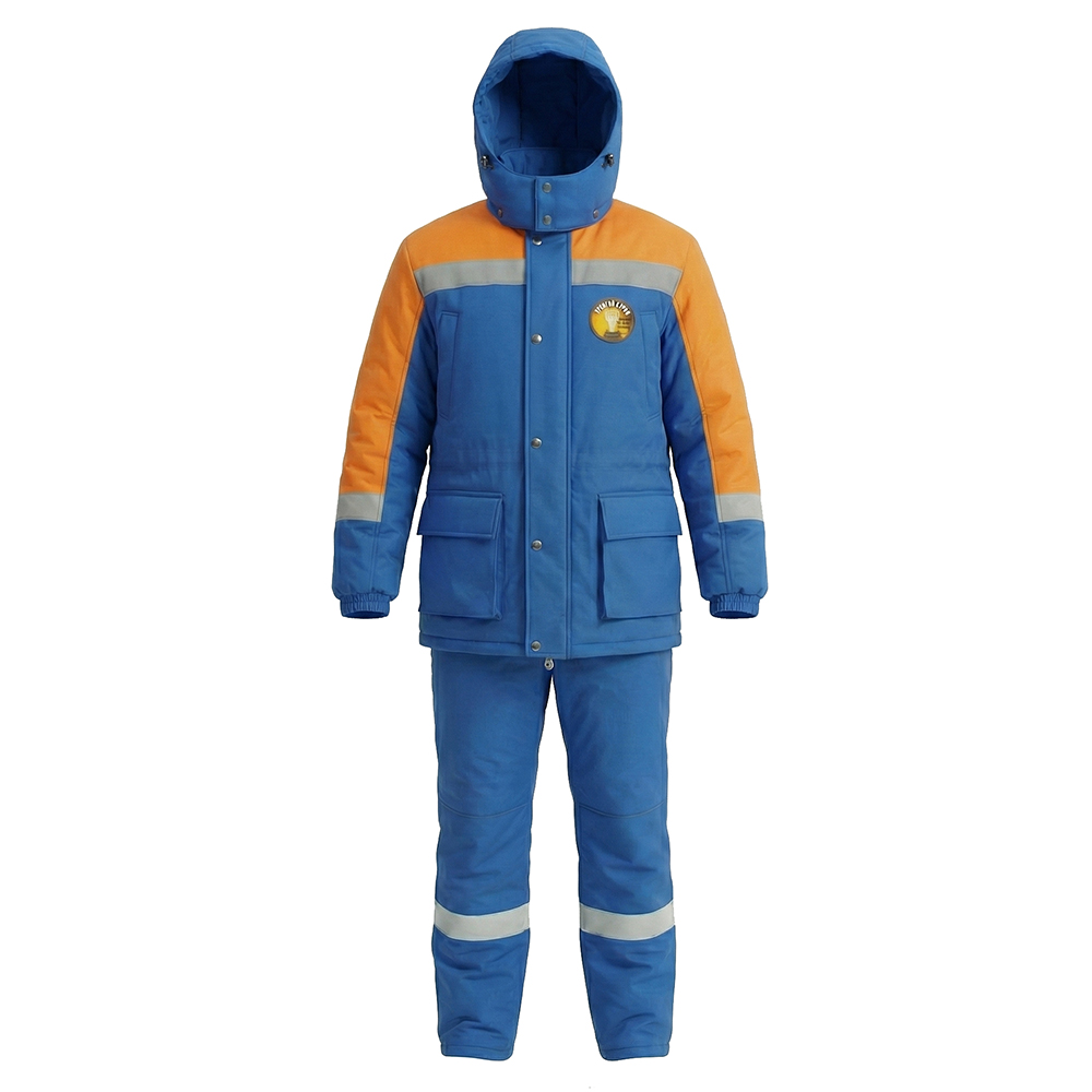 Костюм зимний мужской Модель-301, васильковый с оранжевым thumbnail 2