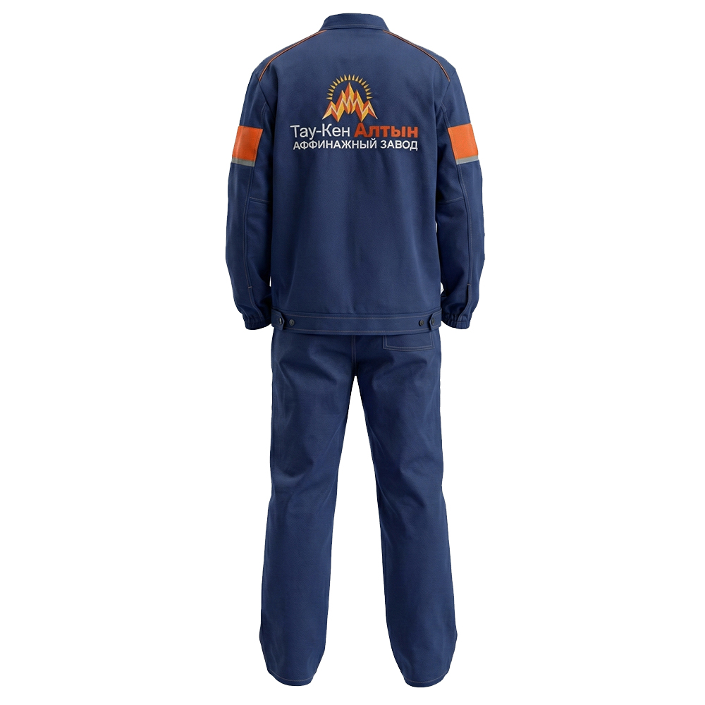 Костюм летний мужской Модель-101, темно-синий с оранжевым thumbnail 3